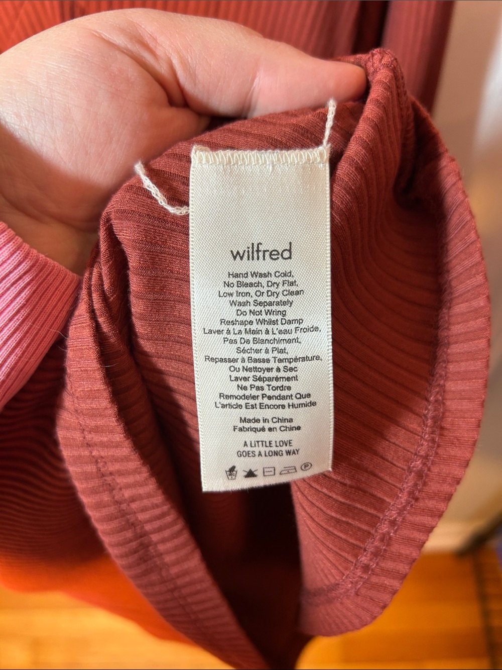 Aritzia Wilfred Jeanne dress cider gold (burgundy) size M - Picture 5 of 7